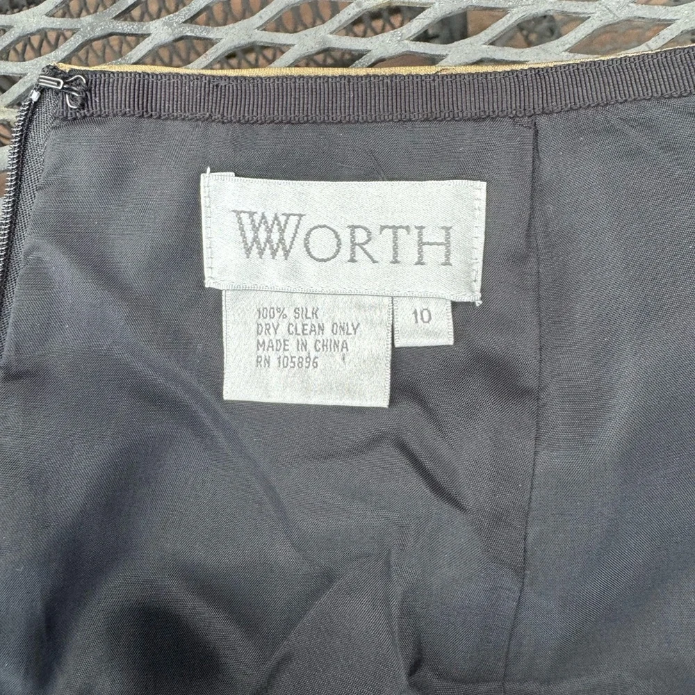 Worth 100% Bronze Silk Floor Length Skirt - Picture 5 of 7